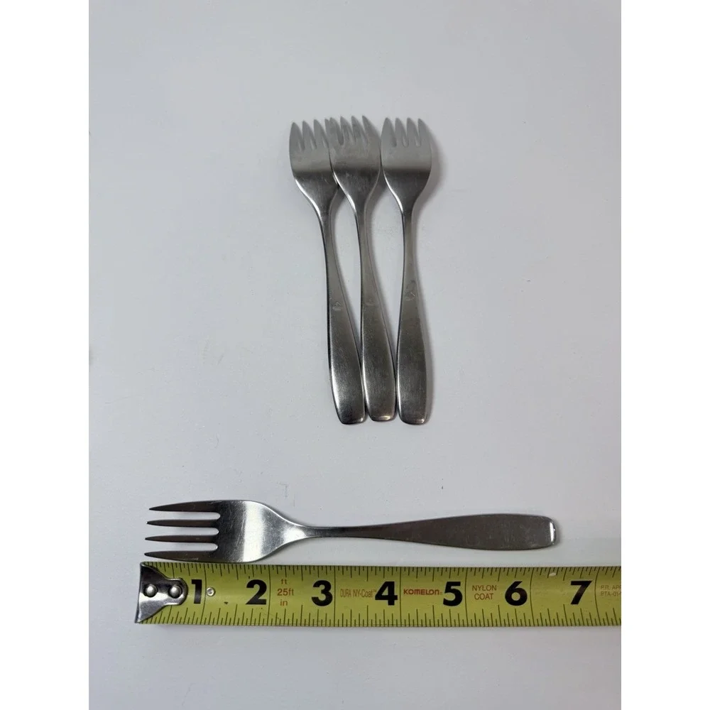 WMF LINE Salad Forks Set of 4 Stainless Germany Triangle Mark 6 1/2